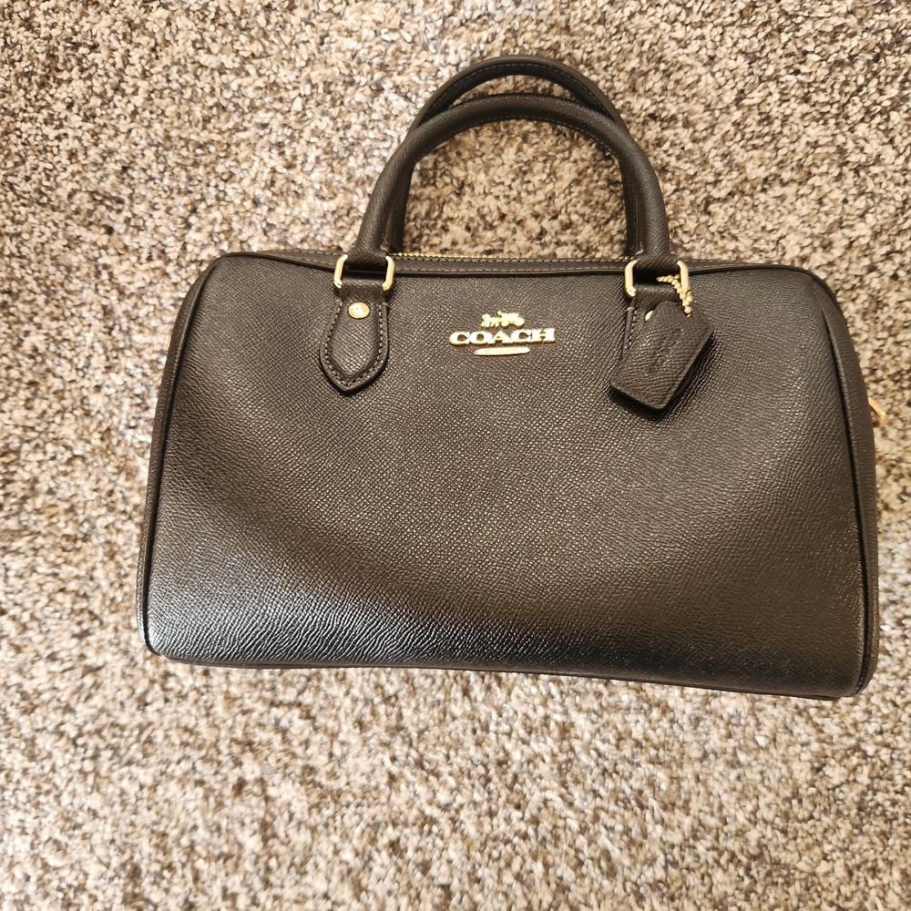 Coach Black Rowan Leather Handbag